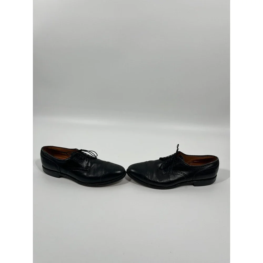 Allen Edmonds Sanford Cap Toe Leather Dress Shoes Mens 13 Black Brogue Derby